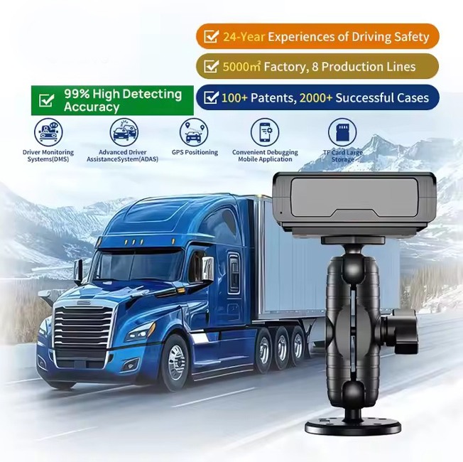 DMS Safety Driving Monitoring System Sleep Monitoring Device for Camiones Lorry 3CH Supports BSD Camera MDVR Fleet Safety