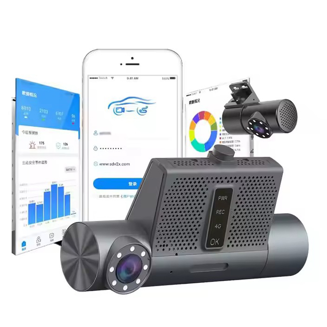 Good Video Quality Dual Lens Vehicle Dashcam System 1080p Resolution MDVR GPS WIFI 4G Mobile DVR SD Card ADAS DSM DASHCAM